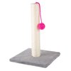 Pet Adobe Scratching Post with Sisal Rope, Toy, and Paw Shaped Base Interactive Play for Cats /Kitten |17-inch 466789MEC